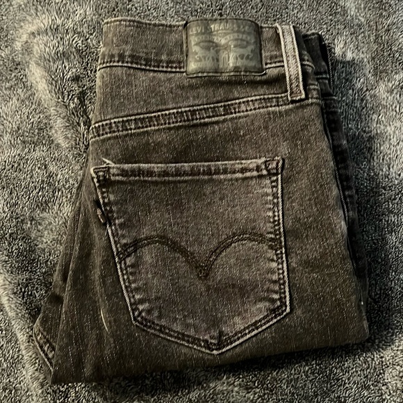 Skinny Levi Strauss jeans dark grey wash size W27 L30 - Picture 6 of 6